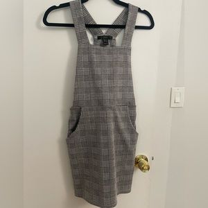 Jumper style plaid dress